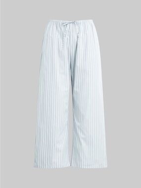 LESET Yoshi Pale Blue & White Striped Wide-Leg Pants